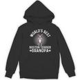 World's Best Boston Terrier Grandpa Dog Grandfather For Men Women Girls Kids Women's Hoodie, novelty gifts, funny gifts