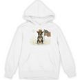 Boston Terrier 4th Of July US American Flag Dog Patriotic Women's Hoodie, novelty gifts, funny gifts