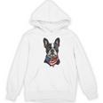Boston Terrier American Flag Women's Hoodie, novelty gifts, funny gifts
