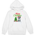 Boston Terrier Christmas Tree Lights Xmas Dog Lover Women's Hoodie, novelty gifts, funny gifts