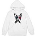 Boston Terrier Dog 4th July America USA Flag Men Women Kids Women's Hoodie, novelty gifts, funny gifts