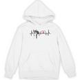 Boston Terrier EKG Heartbeat Heart Line Dog Lovers Women's Hoodie, novelty gifts, funny gifts