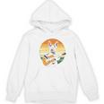Boston Terrier Guitar Retro Women's Hoodie, novelty gifts, funny gifts