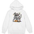 Boston Terrier Skeleton Mummy Witch Halloween Women's Hoodie, novelty gifts, funny gifts