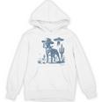 Boston Terrier UFO Cowboy Dog Dog Mom Dog Dad Alien Dog Women's Hoodie, novelty gifts, funny gifts