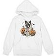 Halloween Boston Terrier Ghost Women's Hoodie, novelty gifts, funny gifts