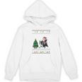 Ugly Christmas Tree Lights Xmas Santa Riding Boston Terrier Women's Hoodie, novelty gifts, funny gifts