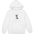 Ugly Xmas Sweater Style Boston Terrier Reindeer Christmas Women's Hoodie, novelty gifts, funny gifts
