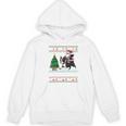 Xmas Tree Lighting Santa Riding Boston Terrier Christmas Women's Hoodie, novelty gifts, funny gifts