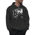 Boston Terrier Graphic Selfie With UFOs Weird Aliens Men Hoodie, trending gift