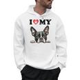 Boston Terrier I Heart My Dog Dog Lover Men Hoodie, trending gift
