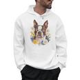 Floral Boston Terrier Men Hoodie, trending gift