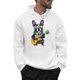 Hawaiian Boston Terrier & Pineapple Ukulele Summer Vacation Men Hoodie, trending gift
