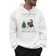 Ugly Christmas Tree Lights Xmas Santa Riding Boston Terrier Men Hoodie, Boston Terrier Christmas Gifts, Boston Terrier Riding Gifts, trending gift