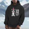 10 Years Old Birthday Boston Terrier Dog Lover 10th Party For Men Women Kids Men Hoodie, funny design