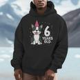 6 Years Old Birthday Boston Terrier Dog Lover 6th Party Kid Men Hoodie, funny design