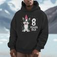8 Years Old Birthday Boston Terrier Dog Lover 8th Party Kid Men Hoodie, funny design