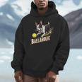 Ballaholic Boston Terrier Dog Chasing Bostie Ball Men Hoodie, funny design