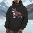 Boston Terrier Floral Dog Lover Vintage Distressed For Men Women Kids Men Hoodie, funny design