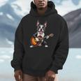 Boston Terrier Playing Guitar Boston Terrier Men Hoodie, funny design