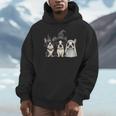 Cute Halloween Boston Terrier Dogs Witch Hat Ghost Dog For Men Women Kids Men Hoodie, Boston Terrier Ghost Gifts, Boston Terrier Halloween Gifts, funny design