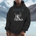 Love Is Boston Terrier Bostie Men Hoodie, funny design