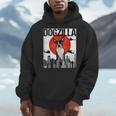 Vintage Japanese Dogzilla Boston Terrier Men Hoodie, funny design