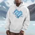Bavarian Flag As Heart Blue Diamond Bavaria Men Hoodie, funny design