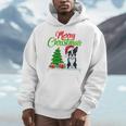 Boston Terrier Christmas Tree Lights Xmas Dog Lover Men Hoodie, Boston Terrier Christmas Gifts, funny design