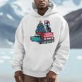 Boston Terrier Merry Christmas Tree Truck Santa Dog X-Mas Men Hoodie, Boston Terrier Christmas Gifts, funny design