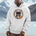 Boston Terrier Mom Floral Bostie Dog Lover Flowers Cute Men Hoodie, Couple Gifts, Mom Gifts, Boston Terrier Mom Gifts, funny design