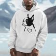 I Love My Boston Terrier Dog With Heart Men Hoodie, funny design