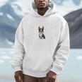 Ugly Xmas Sweater Style Boston Terrier Reindeer Christmas Men Hoodie, Boston Terrier Christmas Gifts, funny design