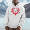 Valentine's Day Boston Terrier Heart Men Hoodie, funny design