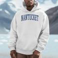 Varsity Grey Nantucket Men Hoodie, funny design