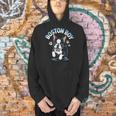 Boston Terrier Boy Cute Cartoon Dog Owner Pet Boston Terrier Men Hoodie, gift for family, gift for coworker
