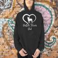 Boston Terrier Dad Cute Boston Terrier Silhouette Heart Men Hoodie, Boston Terrier Dad Hoodies, gift for family, gift for coworker