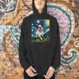 Boston Terrier Dog Starry Night Painting Men Hoodie, gift for family, gift for coworker