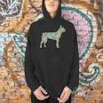 Boston Terrier Flower Silhouette Floral Dog Men Women Girls Kids Men Hoodie, gift for family, gift for coworker
