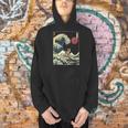 Boston Terrier Japanese Kanagawa Wave Surf Dog Men Hoodie, gift for family, gift for coworker