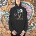 Boston Terrier Selfie Full Moon Flying Witch Halloween Dog Men Hoodie, Boston Terrier Halloween Hoodies, gift for family, gift for coworker