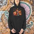 Boston Terrier Thanksgiving Leopard Pumpkins Fall Leaves Men Hoodie, Boston Terrier Thanksgiving Hoodies, gift for family, gift for coworker