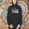 Cute Halloween Boston Terrier Dogs Witch Hat Ghost Dog For Men Women Kids Men Hoodie, Boston Terrier Ghost Hoodies, Boston Terrier Halloween Hoodies, gift for family, gift for coworker