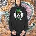 Green Boston Terrier Shamrock St Patricks Day Boston Terrier Men Hoodie, gift for family, gift for coworker