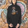 Guitar Shirt Boston Terrier Dog Playing Acoustic Guitar Men Hoodie, gift for family, gift for coworker