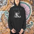 Love Is Boston Terrier Bostie Men Hoodie, gift for family, gift for coworker