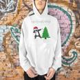 Boston Terrier Santa Hat Dabbing Around The Christmas Tree Men Hoodie, Boston Terrier Christmas Hoodies, gift for family, gift for coworker
