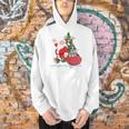 Santa Ugly Christmas Tree Lights Boston Terrier Dog Lover Men Hoodie, Boston Terrier Christmas Hoodies, gift for family, gift for coworker