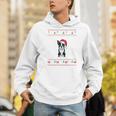 Boston Terrier Wearing Santa Hat Ugly Xmas Dog Lovers Men Hoodie, funny gift