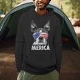 Boston Terrier 4th Of July Merica Men Women USA Flag Vintage Men Hoodie, novelty gifts, funny gifts
